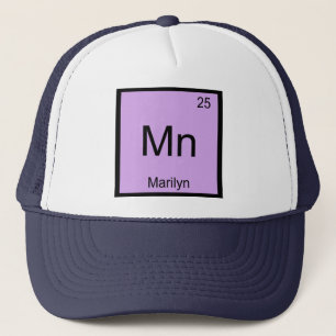 Marilyn Name Chemistry Element Periodic Table Trucker Hat
