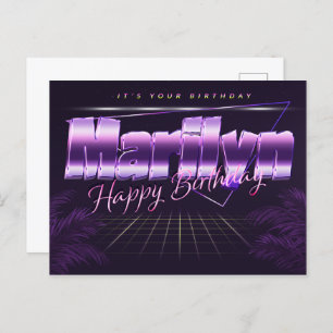 Marilyn Name First name pura postcard birthday