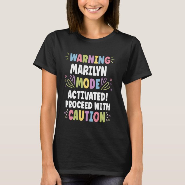 MARILYN Personalised Name Funny Cute Custom MARILY T-Shirt (Front)