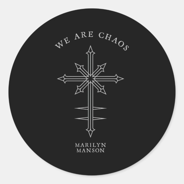 Marilyn Son Â€“ Chaos Cross Classic Round Sticker (Front)