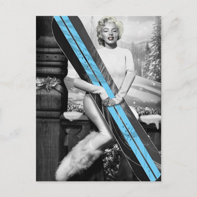 Marilyn's Snowboard Postcard (Front)