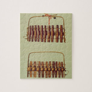 Marimba, front and back views, South African, from Jigsaw Puzzle