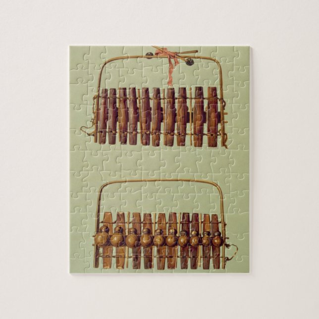 Marimba, front and back views, South African, from Jigsaw Puzzle (Vertical)