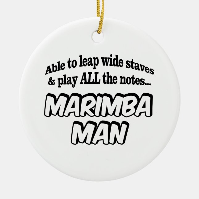 Marimba Man - Music Superhero Ceramic Ornament (Front)