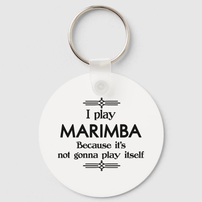Marimba - Play Itself Funny Deco Music Key Ring (Front)