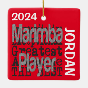 Marimba Player Extraordinaire CUSTOM Ceramic Ornament