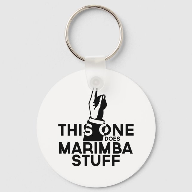 Marimba Stuff - Funny Marimba Music Key Ring (Front)