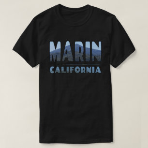 Marin California Mt Tamalapis Displayed in Letters T-Shirt