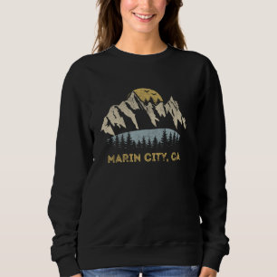 Marin City California Mountain Sunset Sunrise CA Sweatshirt