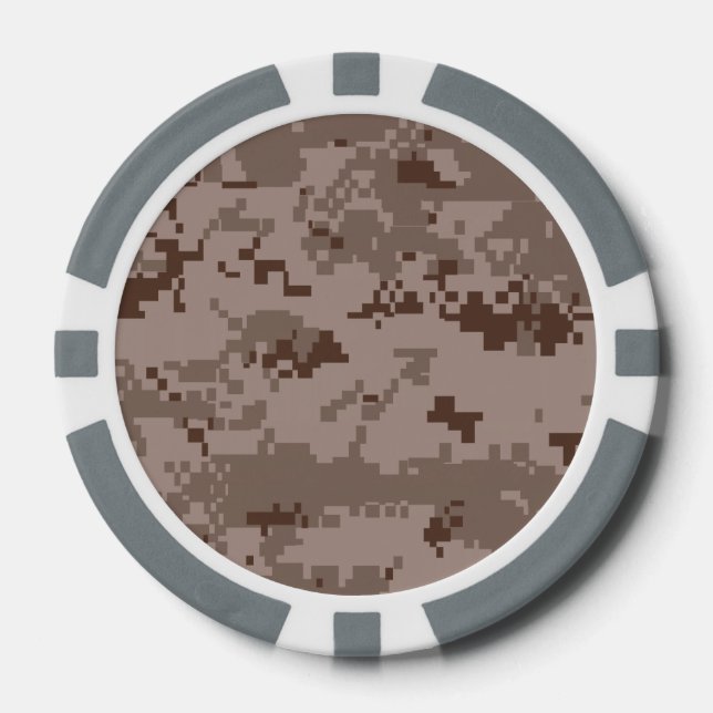 Marin Corps MARPAT Desert Camouflage Poker Chips (Front)