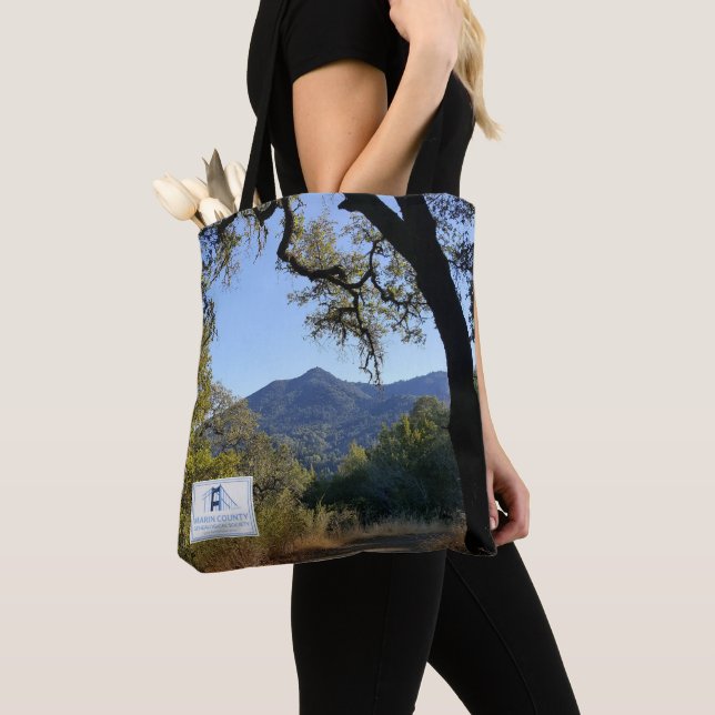 Marin County Genealogical Society Tote Mt Tam Bag (Close Up)