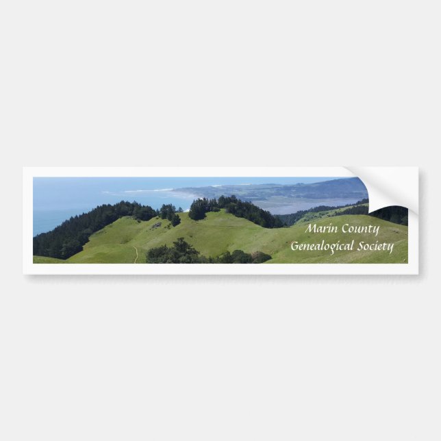 Marin County Genealogy Society Bumper Sticker (Front)