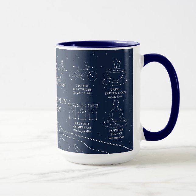 Marin County Night Sky 15 oz mug blue (Right)