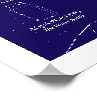 Marin County Night Sky Blue Poster 16x20