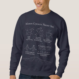 Marin County Night Sky Men's Sweatshirt Blue