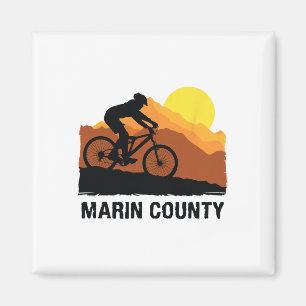 Marin County T Shirt Mountain Biking T Shirt Mount Magnet