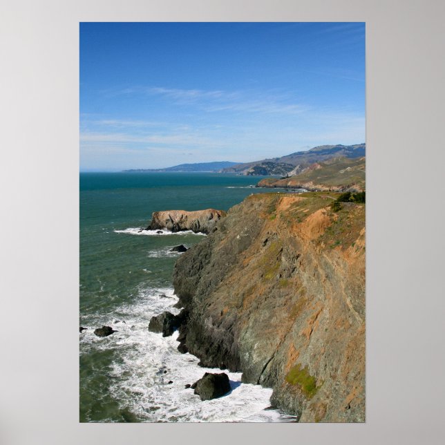 Marin Headlands, Coastal Cliffs Poster (Front)