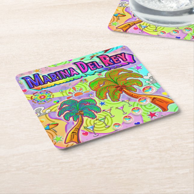 Marina Del Ray Vacation Target Coaster (Angled)