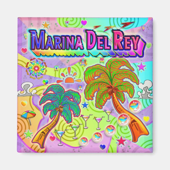Marina Del Ray Vacation Target Magnet (Front)