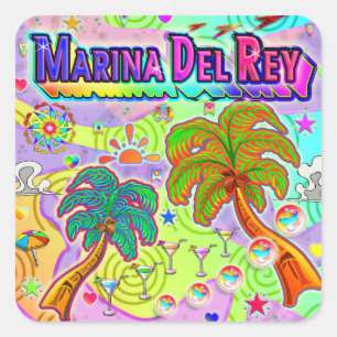 Marina Del Ray Vacation Target Sticker