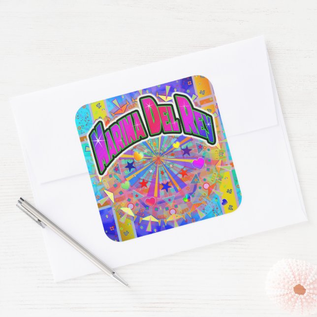 Marina Del Rey Cosmic Unity Sticker (Envelope)