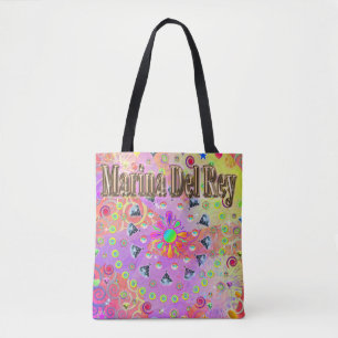 Marina Del Rey Lucky Golden Tote Bag