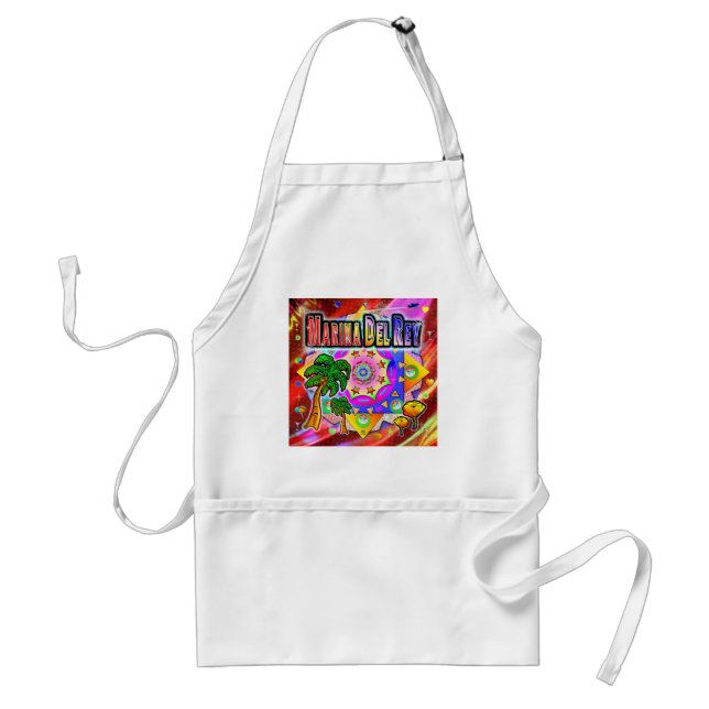 Marina Del Rey Tropical Friends Apron (Front)