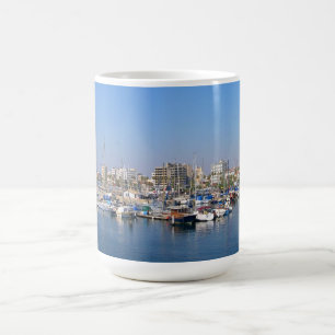 Marina in Larnaca, Cyprus travel Coffee Mug