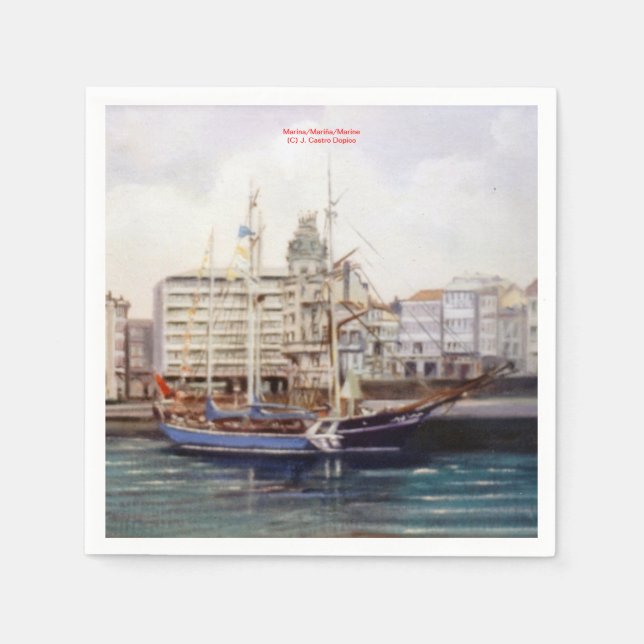 Marina/Mariña/Marine Napkin (Front)