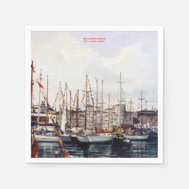 Marina/Mariña/Marine Napkin (Front)