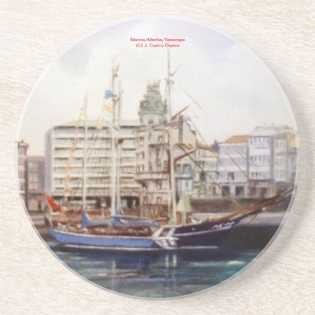 Marina/Mariña/Seascape Coaster (Front)