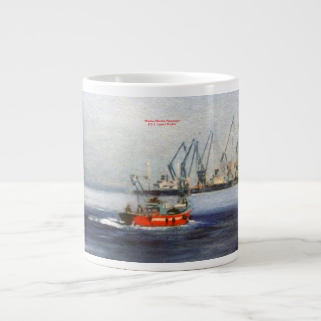 Marina/Mariña/Seascape Large Coffee Mug (Front)