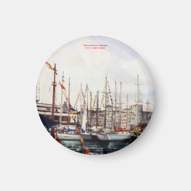 Marina/Mariña/Seascape Magnet (Front)