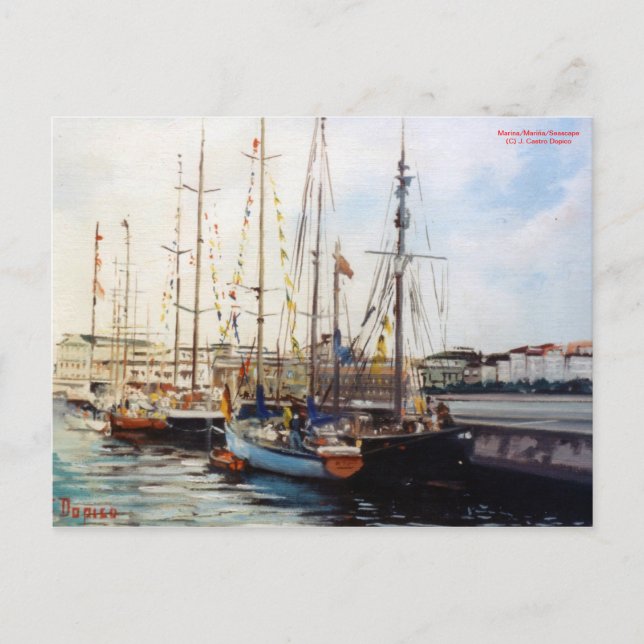 Marina/Mariña/Seascape Postcard (Front)