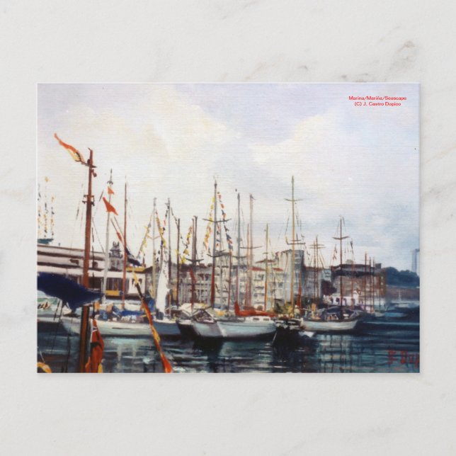 Marina/Mariña/Seascape Postcard (Front)