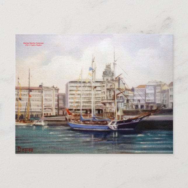 Marina/Mariña/Seascape Postcard (Front)