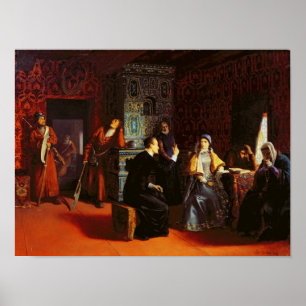 Marina Mniszech under Arrest with A Priest, 1883 Poster