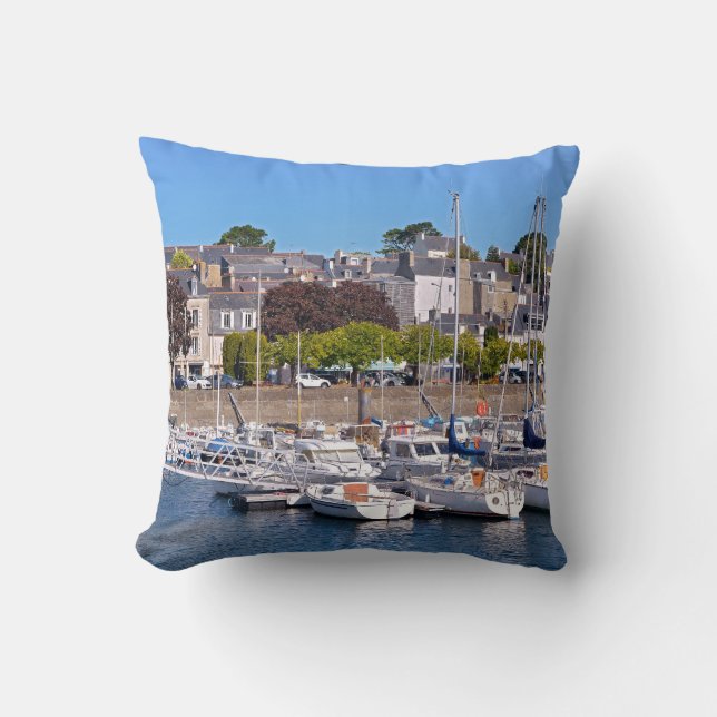 Marina of Douarnenez in France  Cushion (Front)