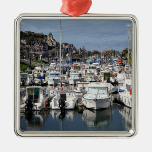Marina of Le Tréport in France   Metal Ornament