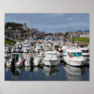 Marina of Le Tréport in France  Poster