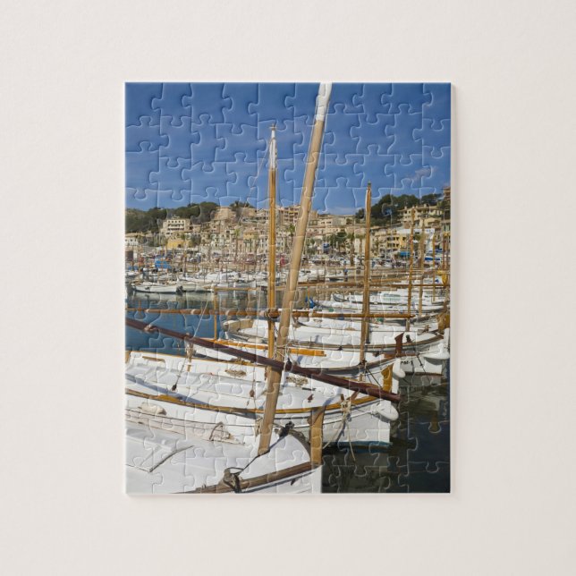 Marina, Port de Soller, West coast, Mallorca, Jigsaw Puzzle (Vertical)