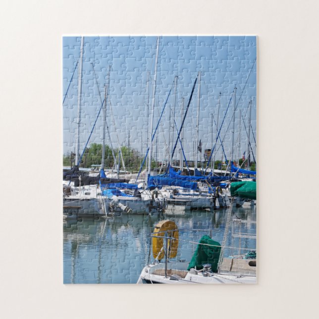 Marina Sailboats Jigsaw Puzzle (Vertical)
