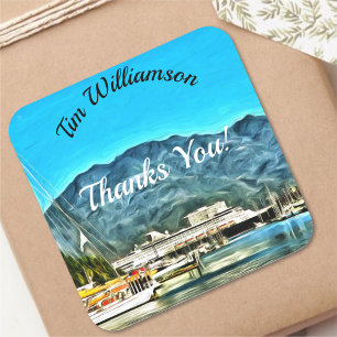 Marina Vallarta 0946 Square Sticker