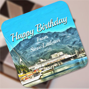 Marina Vallarta Birthday 0946 Square Sticker