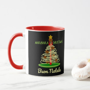 Marinara Christmas Buon Natale Spaghetti Tree Mug