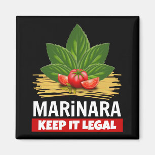 Marinara Keep it Legal Basil Tomatoes Spaghetti Magnet