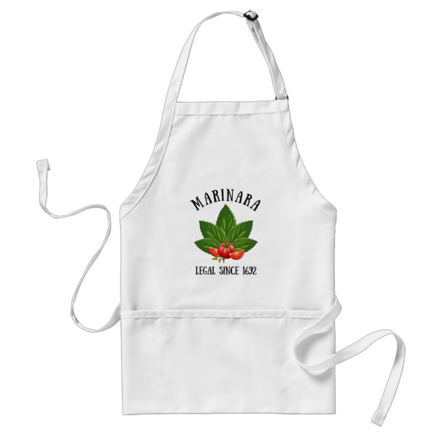 Marinara Legal Since 1692 Basil Leaves Tomatoes Standard Apron (Front)