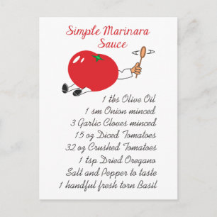 Marinara Recipe Postcard