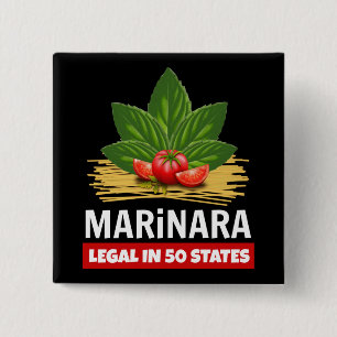 Marinara Relax It's Legal Basil Tomatoes Spaghetti 15 Cm Square Badge