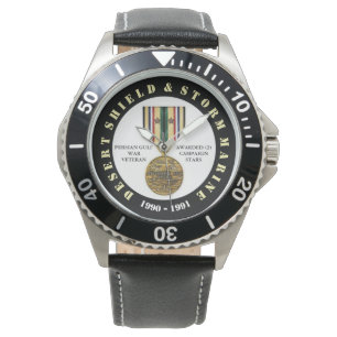 MARINE 2 CAMPAIGN STARS Desert Storm Marine Watch